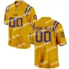 James Custom Hommes Femmes Jeunesse College Football Jersey JaMarr Chase Joe Burrow Odell Beckham Jr. Peterson Fournette Cannon Adams Top cousu