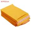 Tamanhos de embrulho de presente 30 PCs Kraft Paper Bubble Envelopes Sacos ENVELOPE DE CARROME