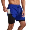 Pantalones cortos para correr Verano Hombres Entrenamiento Deportes Homme Fitness Gimnasio Entrenamiento de secado rápido Jogging Baloncesto GymwearRunning