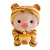 25 سم لطيف Cosplay Frog Tiger Bunny Pig Plush Toy Plushies Plushies Sleep Doll Birthday Gift 220707