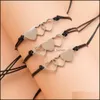 Link Chain Bracelets Jewelry Friendship Couples 3Pcs/Set Love Heart Stainless Steel Sisters Bracelet Bead Bangles Women Man Lucky Wish Drop