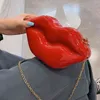 Cute Big Lips Shoulder Purse Women Acrylic Jelly Red-mouth Clutch Bag Women Handbags Lady Small Crossbody Bags 220505