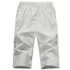 Hommes Shorts Hommes Léger Grand Grand Sous Le Genou Taille Élastique Jogger Casual Plage Hommes Séchage Rapide Pantalon Marque Vêtements