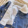 Jaqueta de inverno para meninos meninos Autumn engrosse Jeans Jacket Rousens Crianças Moda quente Jackets de jeans de bebê 1-6y J220718