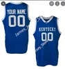 대학 농구 착용 크리스 리빙스턴 농구 저지 맞춤형 영국 켄터키 살쾡이 농구 착용 NCAA 스티치 대학 착용 유니폼