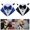 Dog Apparel Tuxedo Suit And Bandana Set Pet Wedding Party Formal Bow Tie Shirt For Large Medium Dogs Golden RetrieverDog