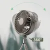 Nouveau refroidisseur d'air de table de plancher télécommandé Mini ventilateur de plafond portable 360 Rotation 3 vitesses vent sans fil pour camping maison nuit LightDHL expédition rapide