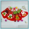 Christmas Decorations Festive Party Supplies Home Garden Wholesale Small Stocking Gift Reindeer Snowman Santa Clause Festival Drop Deliver