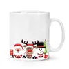 Haute qualité 11 oz / 320 ml Sublimation tasse vierge avec poignée transfert de chaleur personnalisé en céramique bricolage tasse d'eau blanche cadeau de fête boisson spot en gros