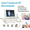 Fraktionerad RF Microneedle Face Care Gold Micro Needle Skin Rollar Acne SCER STRECK MARK Borttagning Professionell skönhet Salong Machine