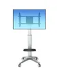 Mobile TV Stand Rolling Cart Floor movable with Mount on Lockable Wheels Height Adjustable Shelf for 32-70 inch Flat Screen
