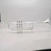 LT197S-99 Professionnel C Trompette Argent Plaqué Instruments De Musique Trompettes Profesional C Tone Embouchure Accessoires Avec Étui