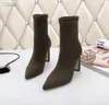 Luxurys Designes Cate Botas para mujer, Suelas para mujer Botas de tobillo Cadenas Tacones altos Adox Eloise Booty Winter Brand Boot