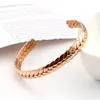Bracelet ouvert bracelet en acier inoxydable texture métal texture en acier titane bracelets personnalité bijoux