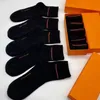 Luxusstrumpf Designer Herren Damen Socken Wollstrümpfe 2023 Hochwertige Senior Streets Bequeme knöchelhohe Buchstaben-Stricksocke 5 Paar Baumwolle mit Boxen