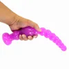 Nxy Anal Toys Long Pull Bead Anal Plug for Men and Women Masturbation Fun Products Simulation Penis Expansion Backyard Husb Wife Toys 220516