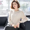 Hollow Mesh Gauze Thin Knitted Sweater Female Round Neck Loose Long Sleeve Fashion Long Sleeve Jumpers Women Summer Cool 201203