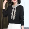 여자 블라우스 셔츠 쉬폰 여자 블라우스 소녀의 셔츠 캐주얼 한 여름 인쇄 패션 느슨한 한국 스타일 우아한 여성 CL