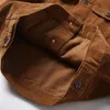 Jin jue les marca roupas corduroy homens jaqueta outono inverno multi-bolso ferramental retro jaqueta casaco moda casual lapela outwear