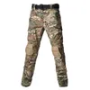 Pantalons pour hommes Camouflage tactique militaire pour hommes Cargo US Army CP Paintball Pantalon de combat avec genouillères pour hommes