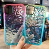 3D -gradient Diamond Transparent Clear Soft TPU stötsäkra fall för iPhone 13 12 11 Pro Max XR XS 7 8 Plus Samsung S20 S21 Fe S22 Ultra A22 A52 A72 A51 A71 A10S A20S A03S