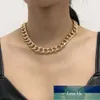 Big Fashion Necklace for Women Twist Gold and Silver Color Chunky Thick Lock Choker Chain Necklaces Party Jewelry