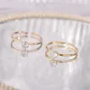 Zirkonia-Diamant-Ringband, Edelstahl, Gold, Verlobung, Eheringe für Frauen, feiner Modeschmuck, Geschenk