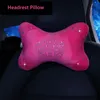 Car Seat Covers Pink Bling Accessories Interior Set For Women Girls Glitter Plush Warm Automotive Cushion Crystal Crown DecoCar