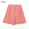 Blessyuki Summer High Waist Shorts Pants Women Casual Loose Elegant Office Female Korean Solid Soft Straight Pant 220509