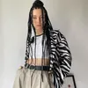 Women's Suits & Blazers Women's Shirts 2022 Summer Thin Cropped Tops Striped Fashion Linkedin Style Color Coat Suit Women Blazer SetWome