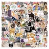 Cool 10/20/50/100 pièces autocollants chat mignon cahier guitare portable bagages quotidien stationnaire graffiti autocollant pour enfants filles cadeau jouet