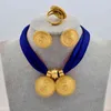 Anniyo Catena di corda fai-da-te Set di gioielli etiopi Colore oro Eritrea Stile etnico Habesha Orecchini pendenti Anello #217106 H220422295r