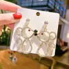 Bengelen kroonluchter oorbellen voor vrouwen kristal schattig mode meisjes dierenjuwelen trend 2022 muis strass drop bridaldangle.