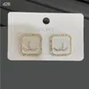 20Style Design 18K Gold Plated Brand Letters Stud Geometric 925 Silver Long Women Letter Moder