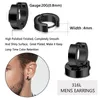 Stud Pairs Ear Buckle Set Stainless Steel Small Hoop Earrings Men Huggie Punk Vintage StyleStud