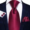 Paisley Wine Red 100 Silk Mens Tie Neckties 8.5cm Ties For Men Formal Business Wedding Quality Gravatas