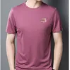 2022 Koszulki męskie Nowy Letni Koszulka męska Koszulka z krótkim rękawem Marka męska Spot Hurtownie Moda Okrągły Neck Half-Rękaw Ice Silk Top