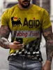メンズTシャツサマービンテージシャツモービルNo.1 3D男性用マラジュク特大の男性用トップカジュアルファッション短袖