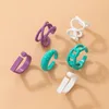 Conjuntos de anel de articulação de resina acrílica colorida para mulheres insustentas flores de borboleta jóias feitas à mão com miçangas