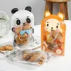 Presentförpackning 50st söta panda godispåsar plast med dragkedja lås djur bröllop gåvor väska barn födelsedag baby shower fest leveranser gynnar baggi