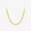 Pendant Necklaces Dot Necklace Set Moon with Star for Women Gold Color Fashion Jewelry Stainless Steel Gift 2023 Collar 220427