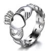 Anéis de casamento clássicos da Irlanda do Norte Claddagh Heart Love Ring Glamour Ladies Party Jewelry207N