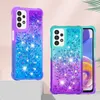 Bling Flowing Quicksand Custodie Liquid Gradient Glitter TPU Angoli rinforzati per Samsung S22 Plus Ultra A03S A21S A02S A12 A32 A42 A52 A72 A22 A13 4G 5G A23 A33 A53 A73