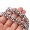 Chains Custom Size 7"-40" 6mm 8mm 10mm Men's Cool Stainless Steel Silver Color Round Byzantine Link Chain Necklace Or Bracelet