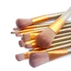 N3 12Pcs/set Makeup Brush Professional Cosmetic Facial Brush Kit Metal Box Face Powder Brushes