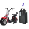 18650 Oplaadbare 60V 20AH 25AH 30AH Lithium -batterij voor tweewiel opvouwbare CityCoco X7 x8 x9 Fat Tyre Scooter -fietsverwijderbare batterijen met 3A Charger