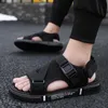 Sandálias de verão Sapatos casuais de sandália para homem sandle homens grandes malha de malha leve masculino cinza preto e eva em plataformas macias