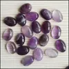 Stone Loose Beads Jewelry Natural Crystal Semi-Precious 13X18Mm Tigers Eye Rose Quartz Opal Face For Necklace Rin Dhmby