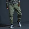 High Quality Cotton Casual Pants Men Military Tactical Joggers Camouflage Cargo Pant Multi Pocket Fashions Slim Fit Black Army Trousers Mens Designer Clothing