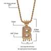 Baillon de couronne personnalisée Bubble Bubble Lettres initiales Colliers de chaîne Pendentif pour hommes Femmes Gold Color Cumbic Zircon Hip Hop Jewelry2615747